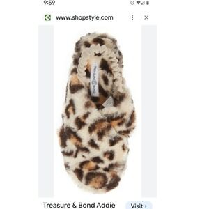 Treasure and‎ Bond Nwob Addie Faux Fur Slide sz 2/3